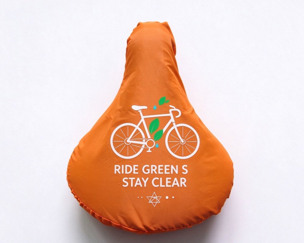 promotional bicycle saddle cover, custom logo printing available for bike marketing gifts
