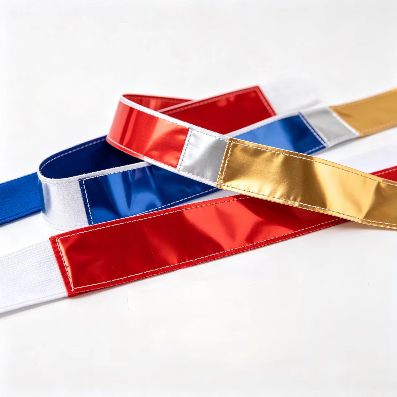 Custom Printed Foil Heart Headband With Pennant Flag